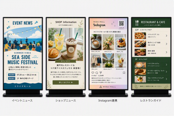 Web連携テンプレートは様々な種類に対応